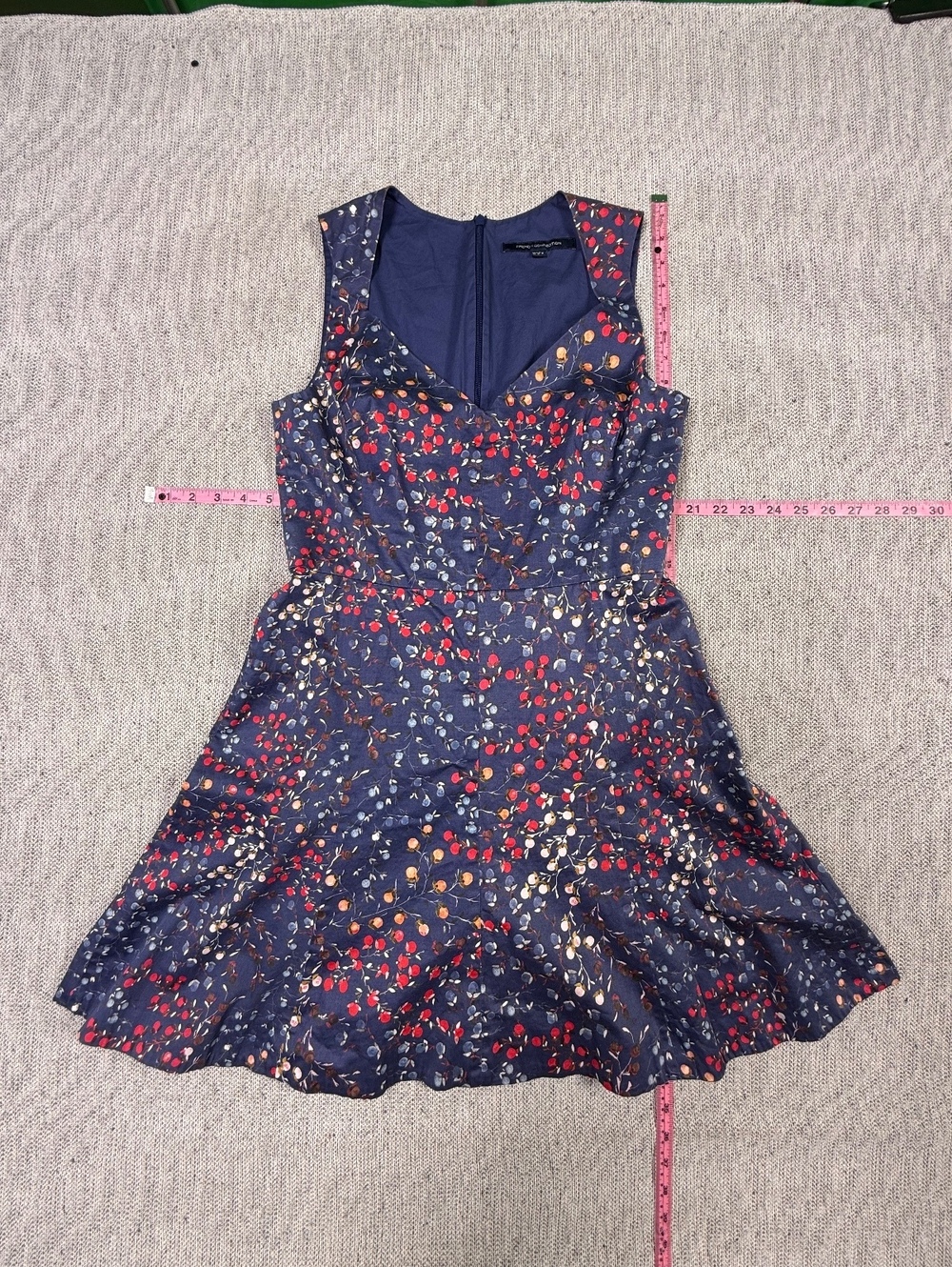 French Connection Navy Floral Sleeveless Dress Size US 8